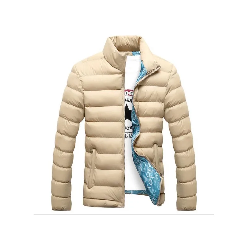 Мужская приталенная куртка парка Повседневная теплая ветровка брендовая одежда