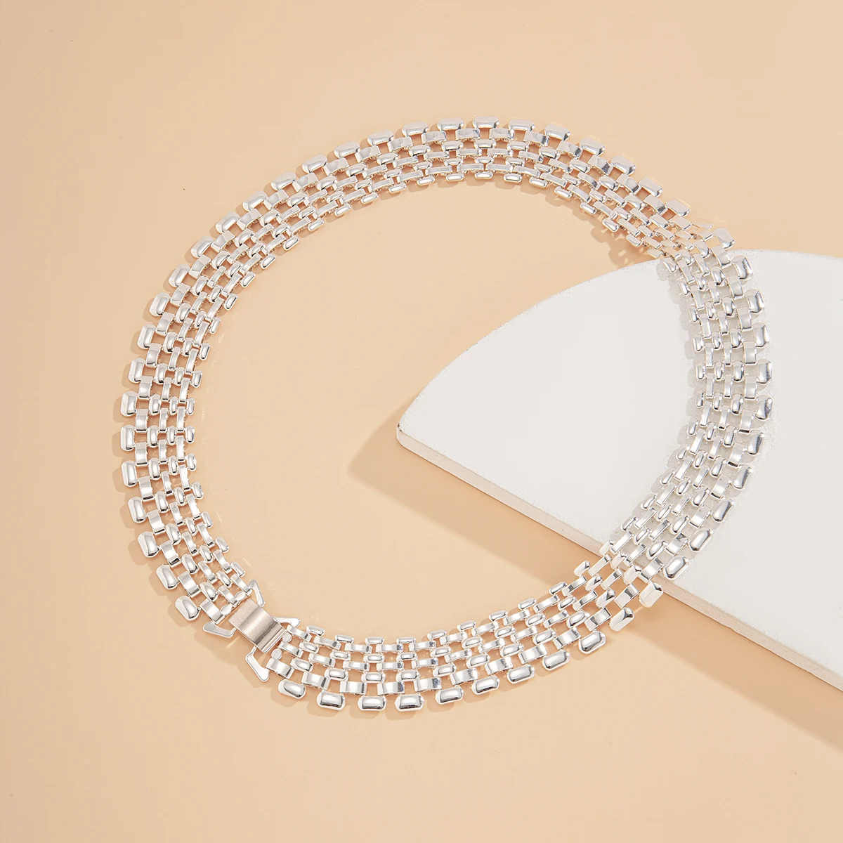 Женское короткое ожерелье-чокер в стиле стимпанк толстая цепочка на шею