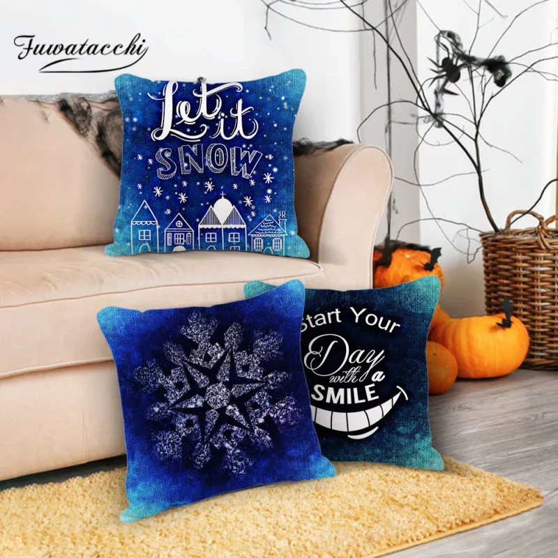 

Fuwatacchi Love Me Like You Letter Pillow Covers Festival Gift Cushion Cover for Home Sofa Decoration Throw Pillowcases 45*45cm