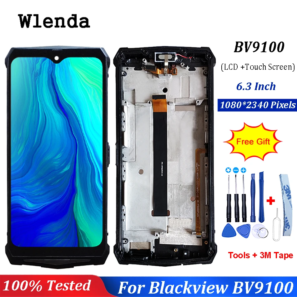 Сенсорный экран 6 3 ''с ЖК-дисплеем и рамкой сменный для Blackview BV9100 инструменты в