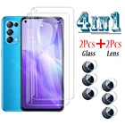 Закаленное защитное стекло 4 в 1 X3lite для объектива камеры Oppo Find X3 Lite F11 F17 Pro F19 X 3 3lite