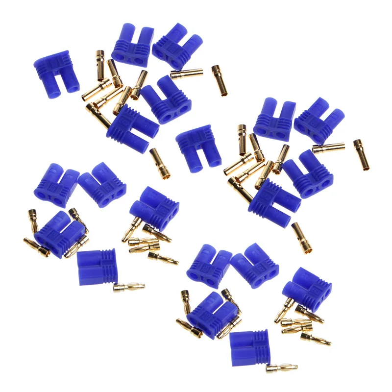 2020 Новый 1 комплект/10 пар EC2 2 0 мм RC Lipo разъем батареи Золотая Пуля банан штекер