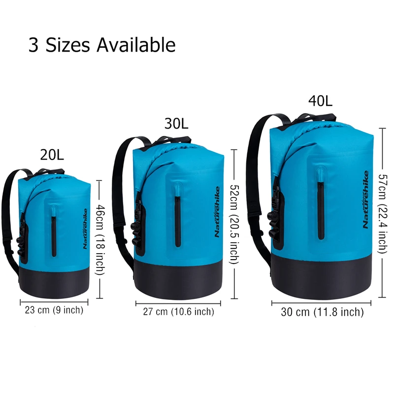 Водонепроницаемый рюкзак Naturehike 20L 30L 40L Сухой Рюкзак для плавания походов КАЯКОВ