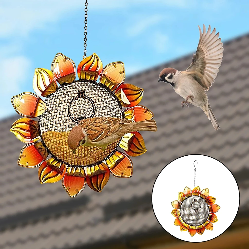 

Bird Feeder Bath Feeding Station Hanging Outdoor Automatic Feeding 11inch