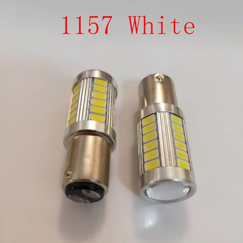 2pieces White-1157 2 шт. 1156 1157 7506 BA15S P21W 5630 5730 светодиодный автомобиль хвост лампы тормоз светильник s 12V автоматический обратный лампы дневного света сигнала светильник Z3 - Испускаемый цвет: 2pieces White-1157