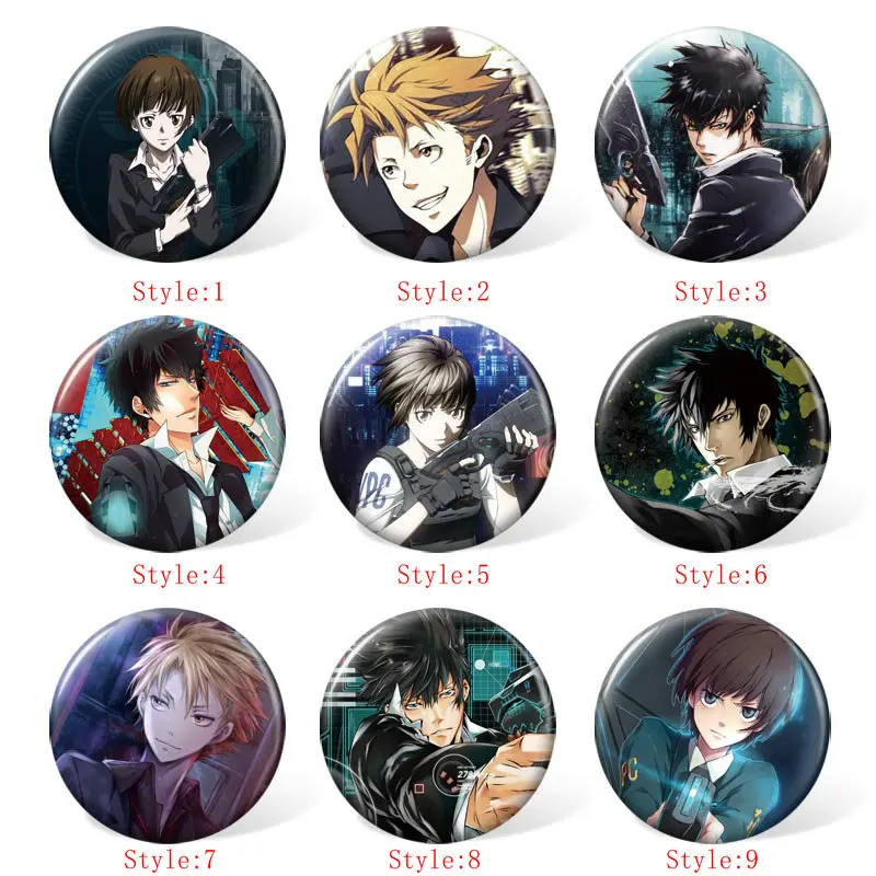 58 мм Psycho-Pass аниме значок косплея Мультяшные Броши коллекция булавок сумки Значки