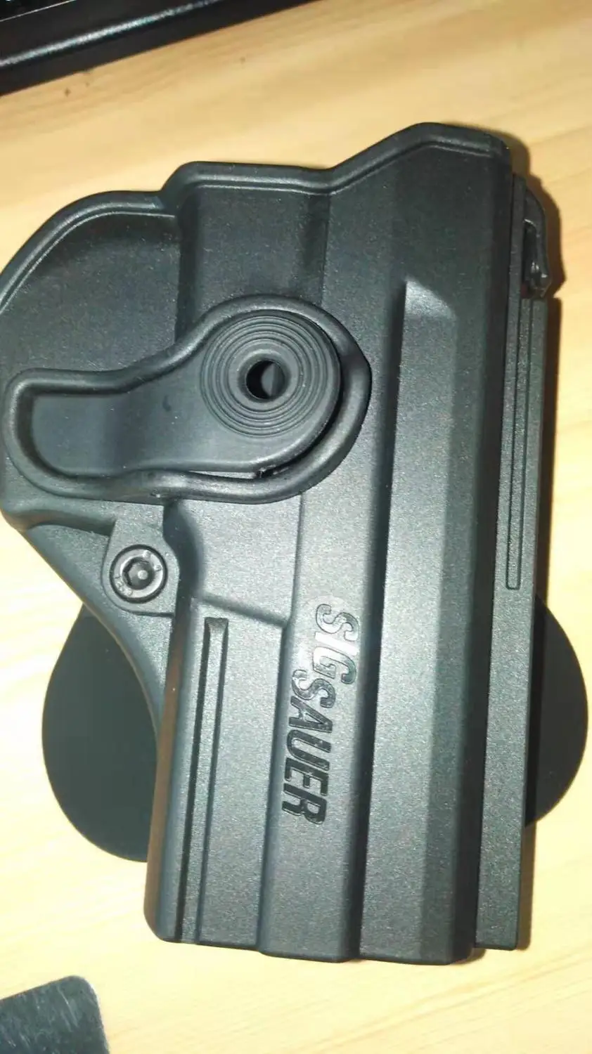 Тактический страйкбол P1290 Полимер удержания Roto талии кобура для Sig Sauer Pro SP2022/SP2009 - Цвет: black