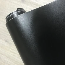 Pegatina de PVC 3D para salpicadero Interior de coche, revestimiento de vinilo con textura de cuero negro, película adhesiva, 10/20/30/40/50x152cm