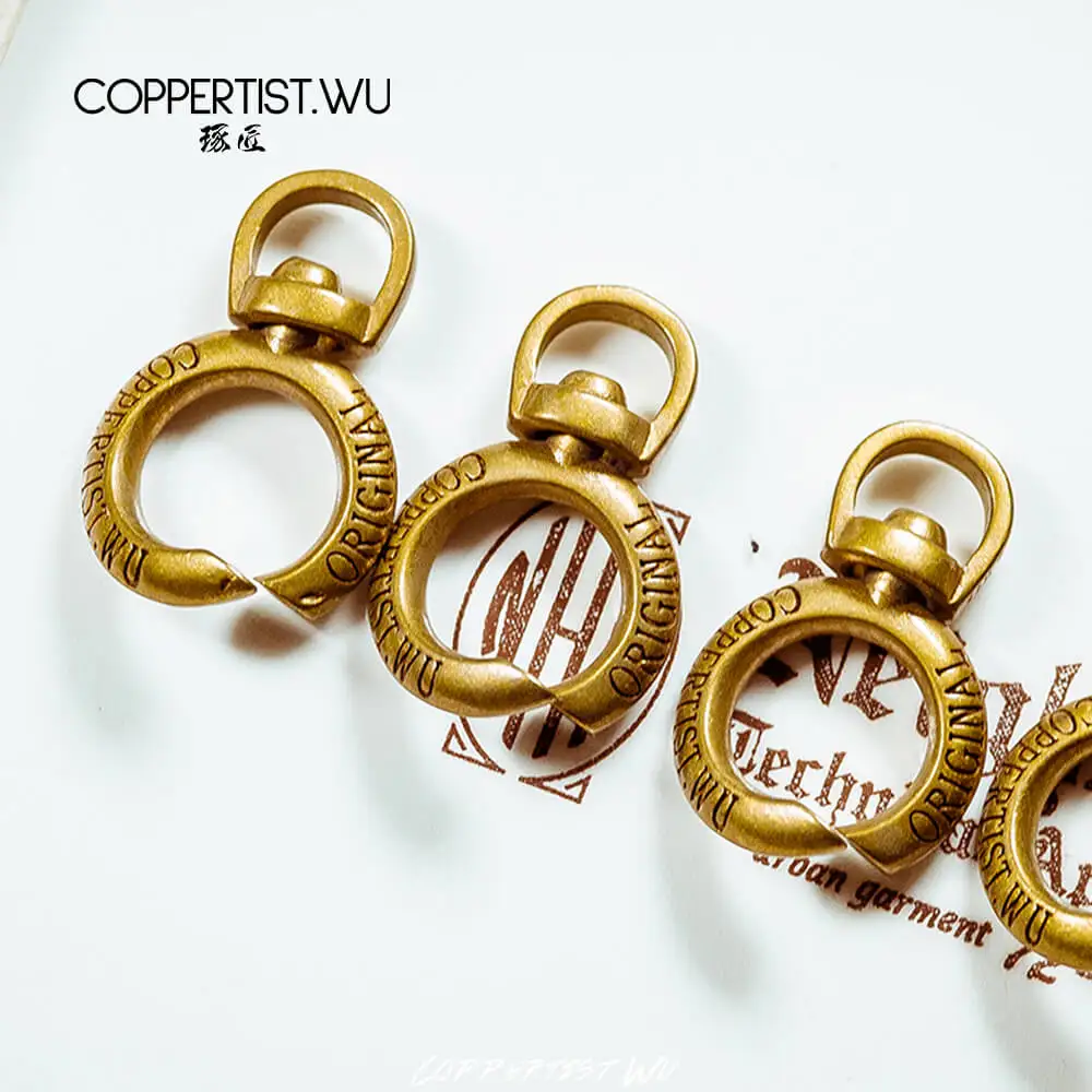 COPPERTIST.WU Универсальное кольцо с бронзовой надписью аксессуары для брелоков