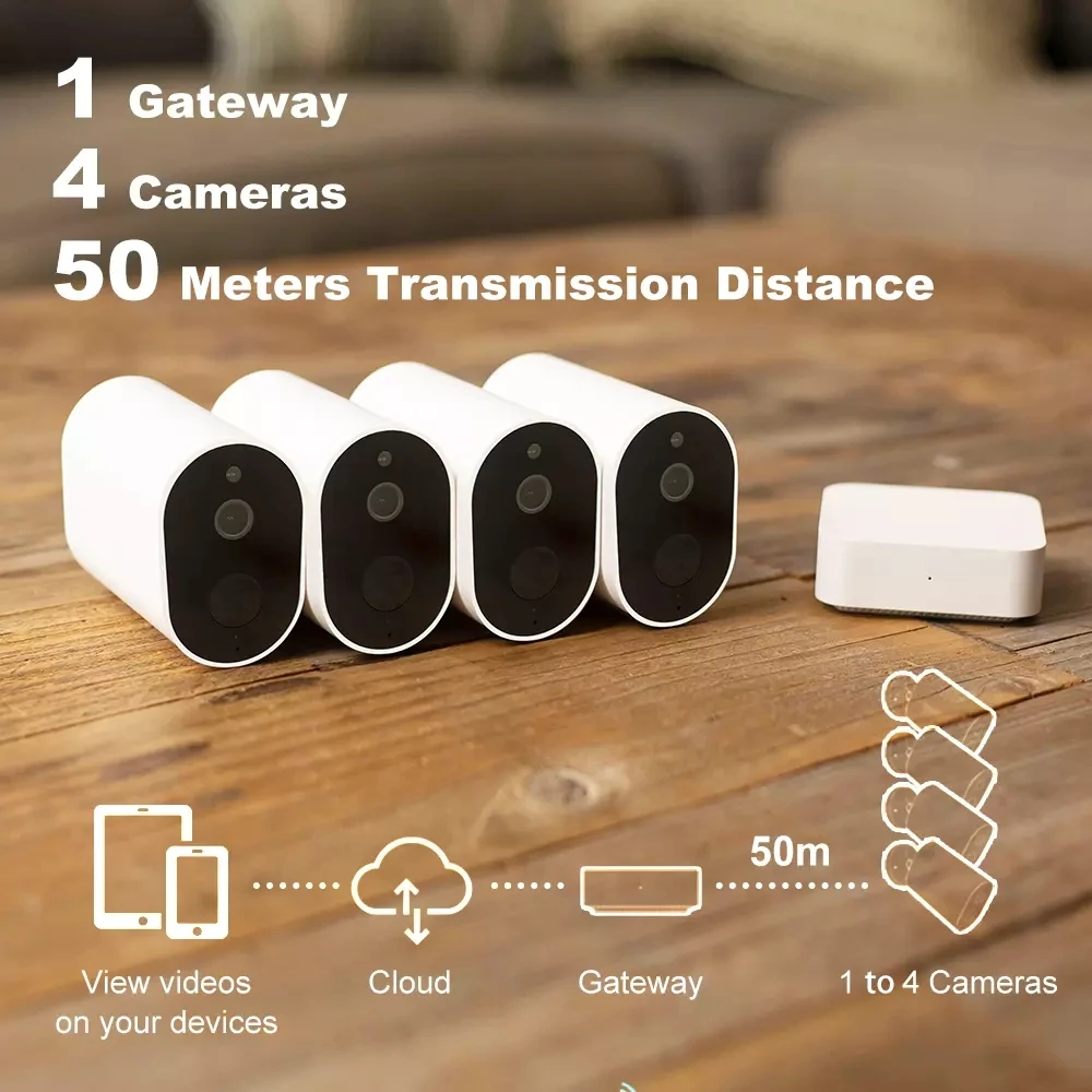 Ip камера IMILAB EC2 для системы видеонаблюдения 1080P Wi Fi 5100 мА · ч|Видеокамеры 360 °| |