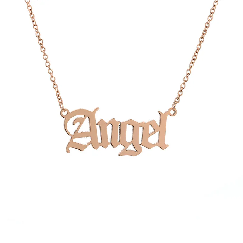 Ожерелье с именем Ангела из нержавеющей стали|Ожерелья подвеской| |