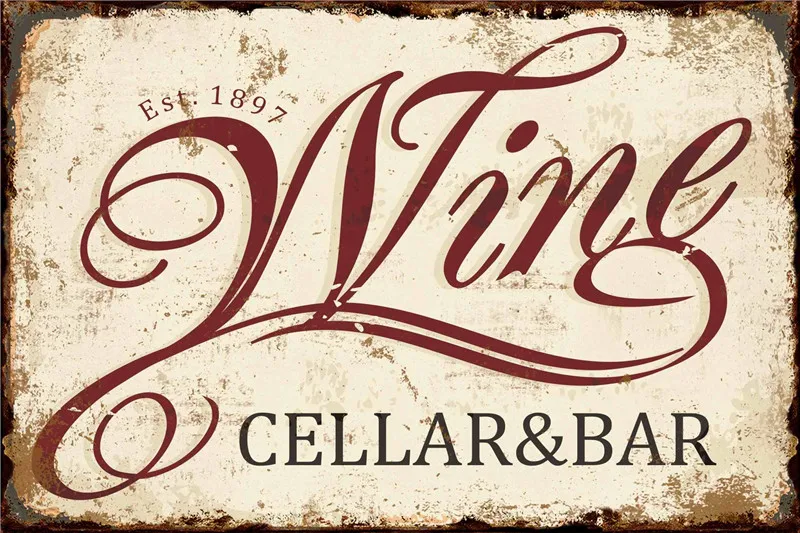 

Restaurant Signs Plaque Vintage Decor Wine Decoration for Home Metal Plates Bar Accessories Aesthetic Room Decor Garage Tin Sign
