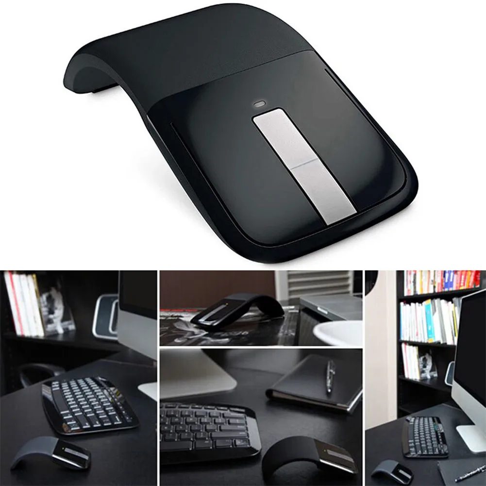 Ультратонкая дуговая беспроводная домашняя оптическая мышь USB для