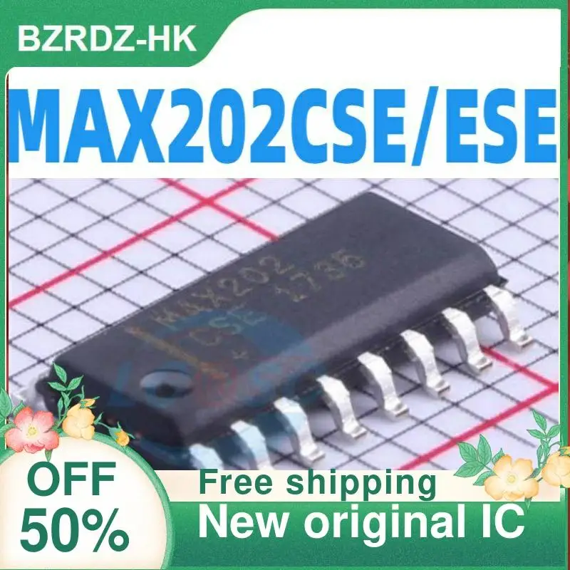 

5PCS/lot MAX202CSE MAX202ESE RS-232 SOP16 New original IC