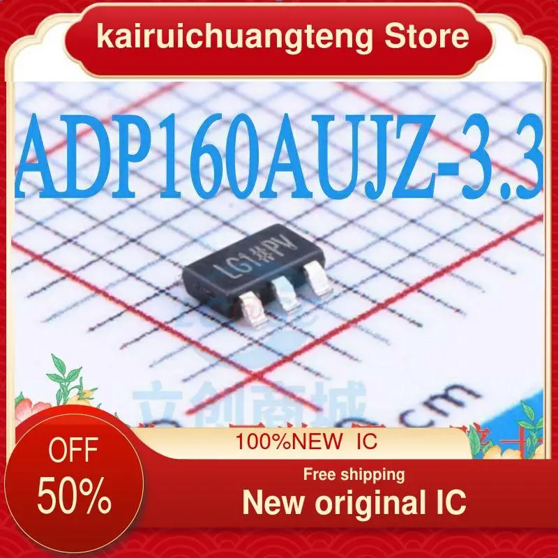 

10PCS ADP160AUJZ-3.3-R7 SOT23-5 LG1 150MA 3.3V New original IC