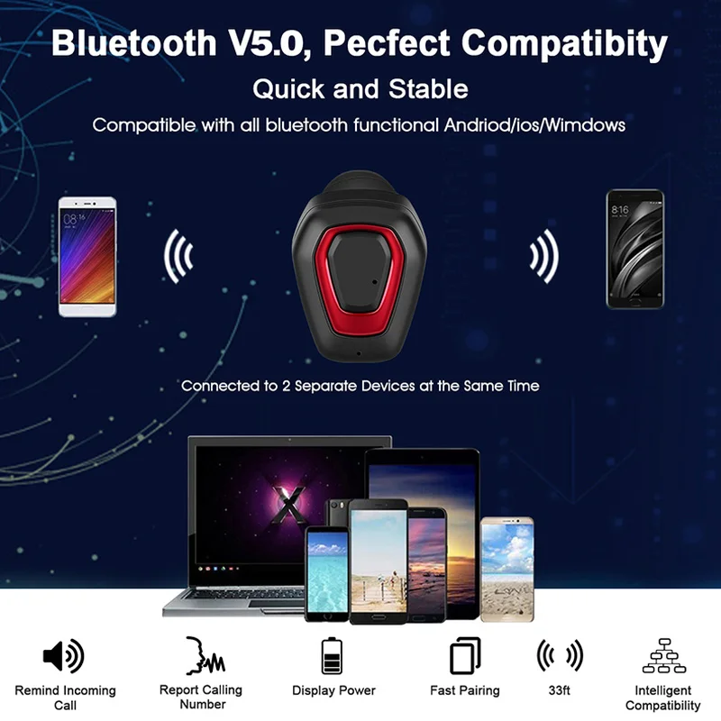 A7 TWS Беспроводная bluetooth-гарнитура стерео-гарнитура спортивные Bluetooth наушники с зарядным кабелем для Iphone Android PK X2T I7/i7s