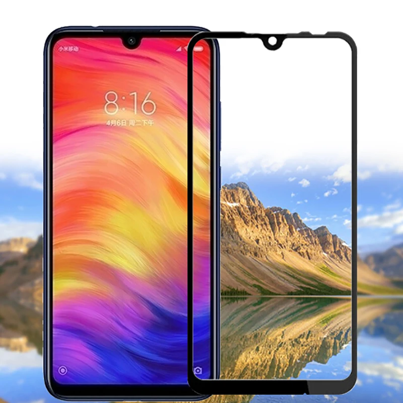 Полностью проклеенное закаленное стекло для xiaomi redmi 7 a 7a note proScreen протектор
