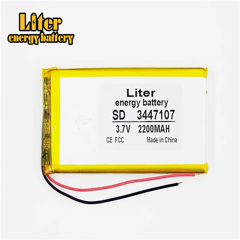 3.7V 2200mAH 3447107 Liter energy battery Polymer lithium ion Li-ion for tablet pc GPS E-BOOKPOWER BANK | Электроника