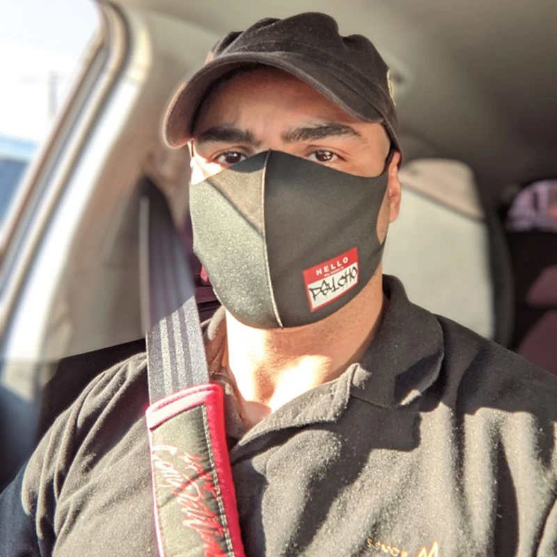 10 шт. изготовленные на заказ маски многоразовый тканевый черный моющаяся ткань