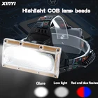 18650 лм прожектор COB светодиодный фары светодиодная фара Кемпинг Головной фонарь 3 режима Головной фонарь 3 * перезаряжаемый фронтальный налобный фонарь