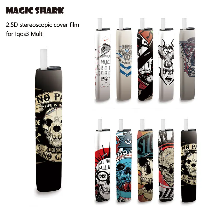 Высококачественная невыцветающая пленка в стиле панк с изображением черепа для