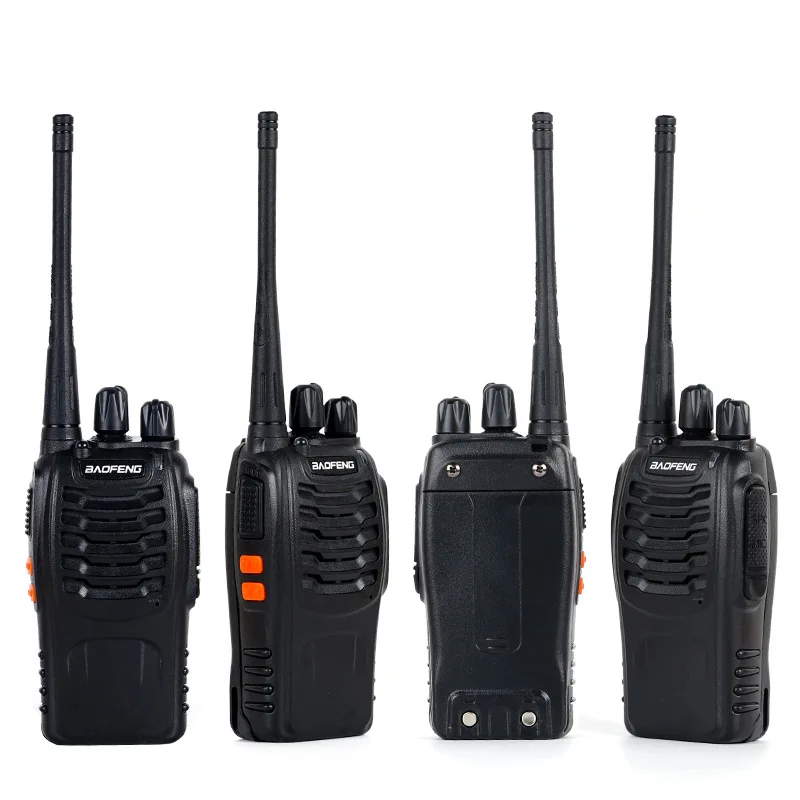 

4pcs For Baofeng BF-888S walkie talkie Black 5W 5KM UHF 400-470MHZ 16 Channels Handheld Portable Ham Radio Two Way Radio Station