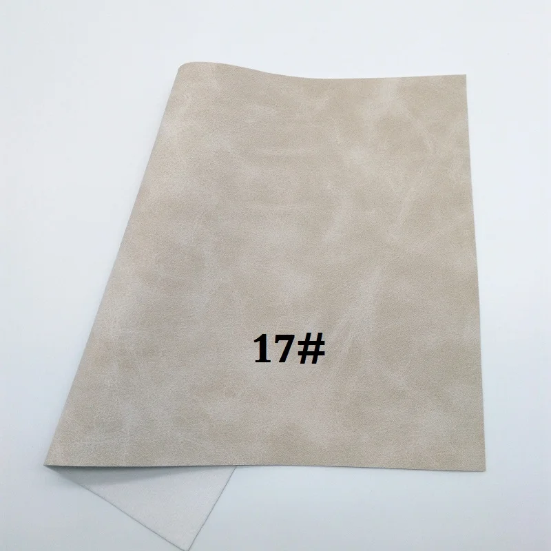 17 Glitterwishcome 21X29CM A4 Size Suede Faux Leather Fabric, Vinil Para Lozos, Synthetic Leather Fabric for Bows, GM386A - Цвет: 17
