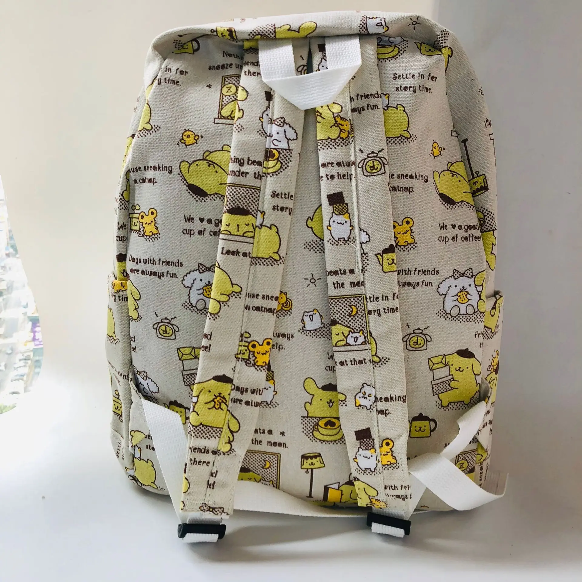 15*29*40 см 450 Марка pom-Pom Purin тапочки в виде персонажа аниме холщовый рюкзак дорожный плюшевая сумка в виде котенка