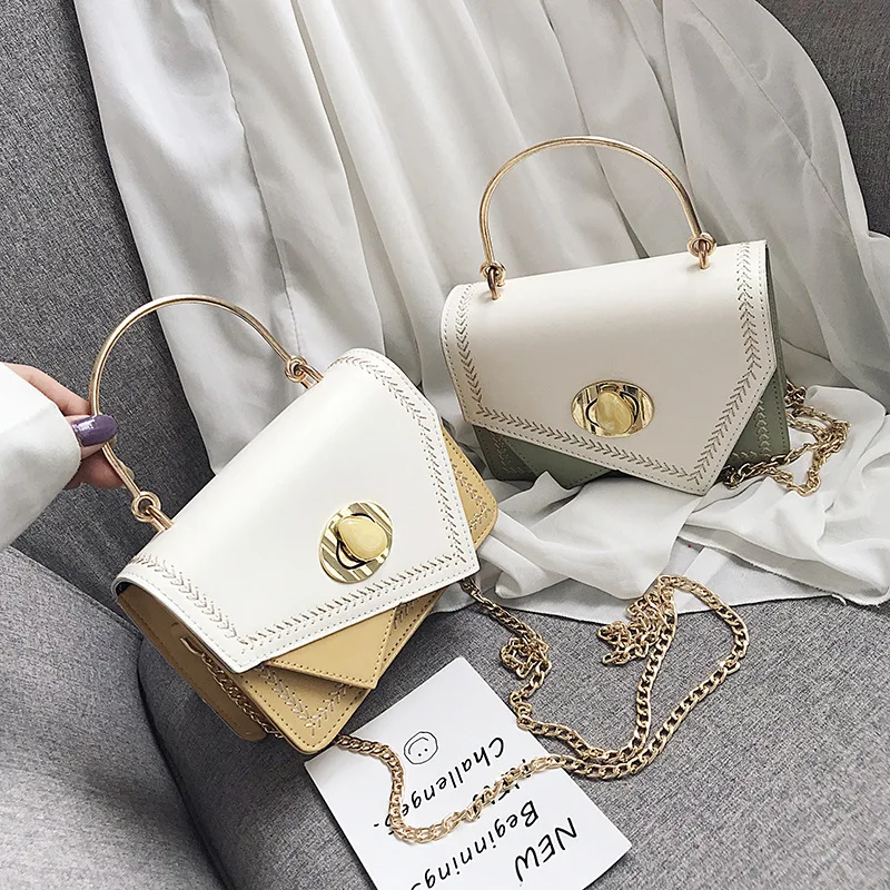 

Women's Bag New Summer Lock Single Shoulder Diagonal Fashion Portable Chain Small Square Bag