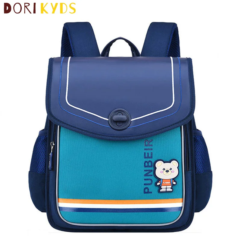 DORIKYDS, вертикальный рюкзак с мультяшным медведем для детей, школьная сумка большой емкости для мальчиков и девочек, водонепроницаемая сумка ...