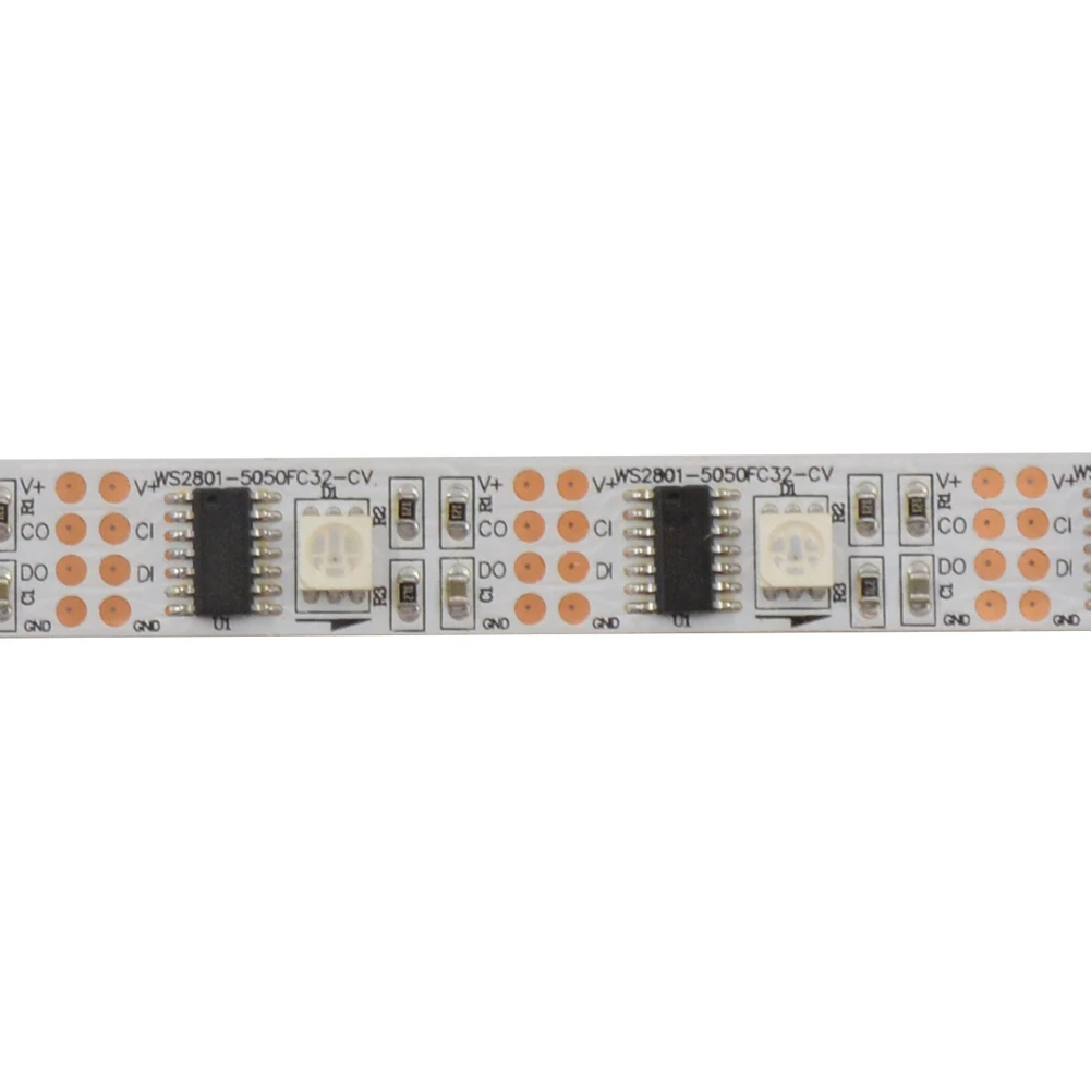 Светодиодная лента WS2801 32 светодиосветодиодный s/M 5050 RGB 5 в постоянного тока