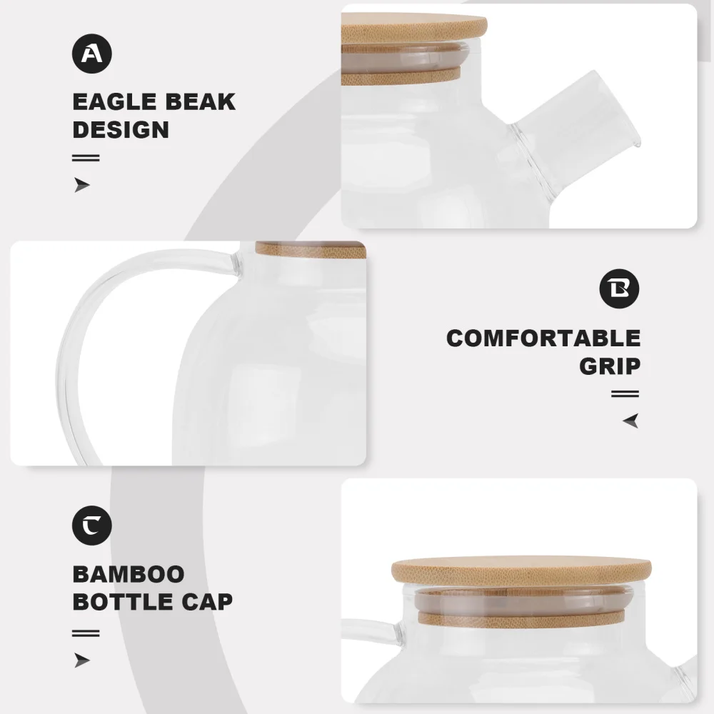 

1pc Transparent Glass Kettle Glass Pot Tea Pot for Home Office (Transparency)