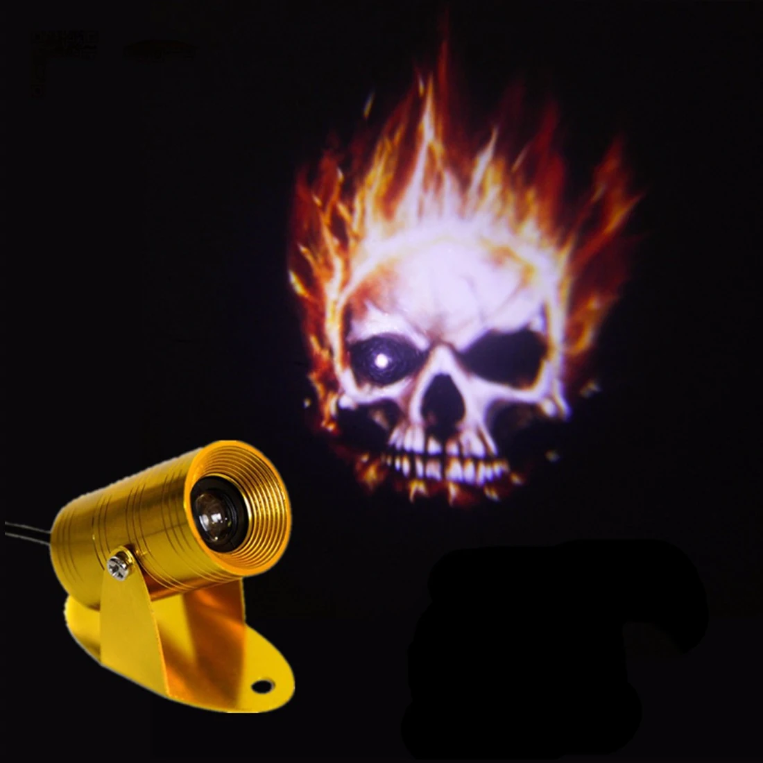 Автомобильный стиль тень светодиодный светильник череп ный проектор для двери