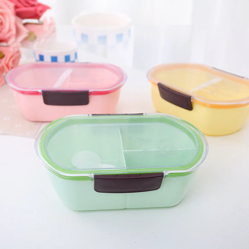 Ланч бокс Bento Детский двойной с крышкой школьный пищевой контейнер подогревом