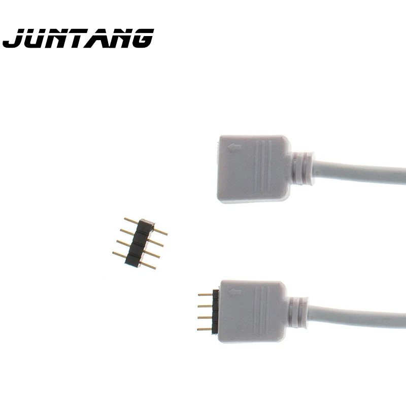 4-pin 5-pin extension cable connector double female 5050 3528 RGB RGBW connection LED light 30cm1 m2.5m5 m10m | Освещение