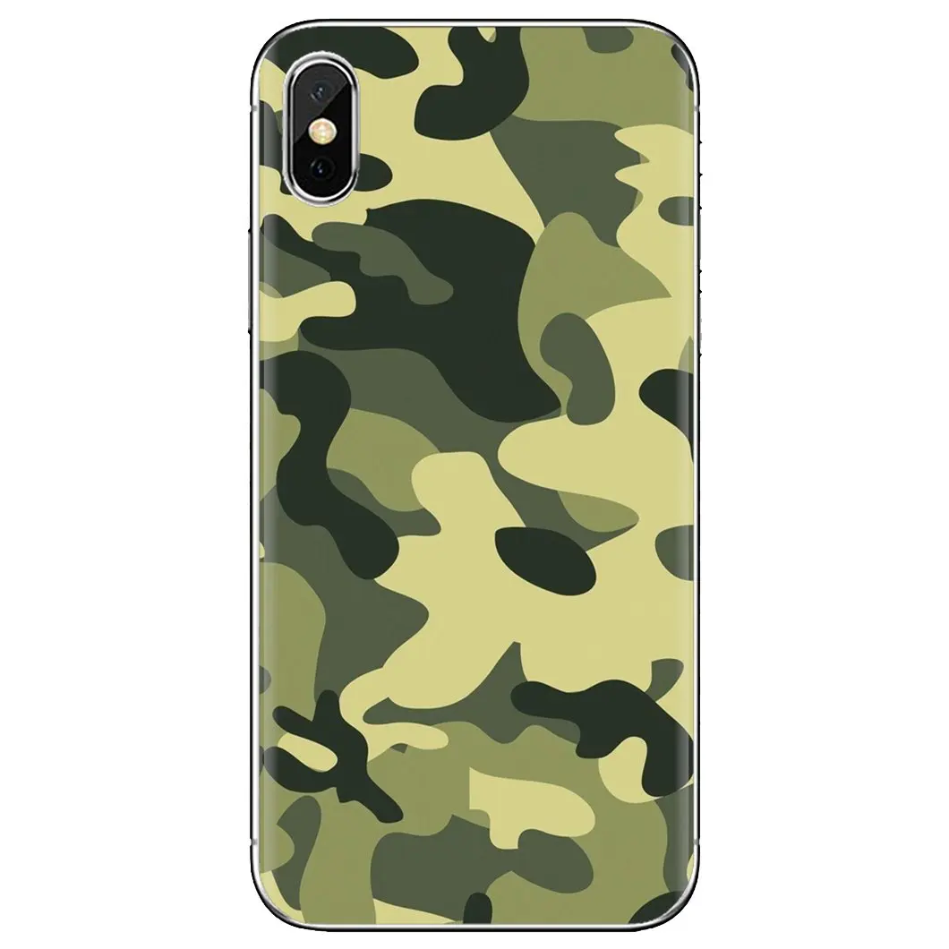 Green Minimalistic Military Camouflage For Huawei P8 P9 P10 P20 P30 P Smart 2019 Honor Mate 9 10 20 8X 7A 7C Pro Lite Soft Case | Мобильные