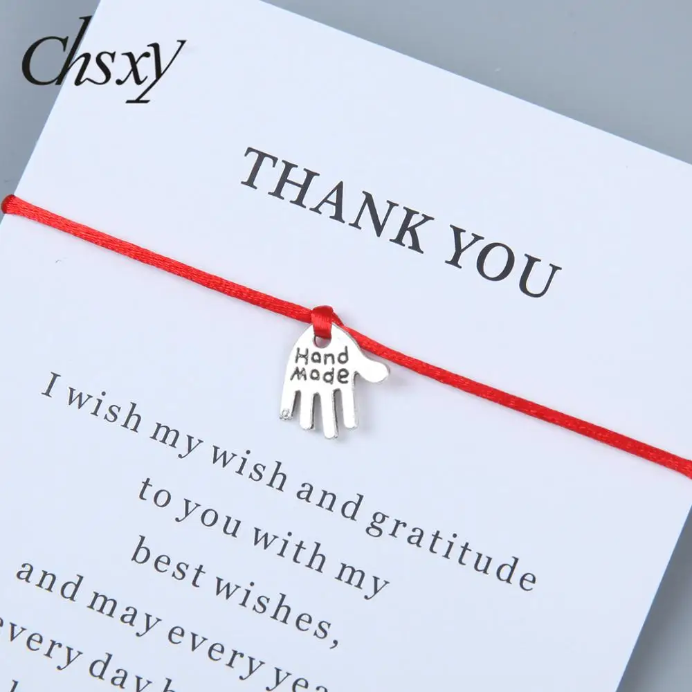 CHSXY простой браслет с подвесками ручной работы регулируемые браслеты на удачу