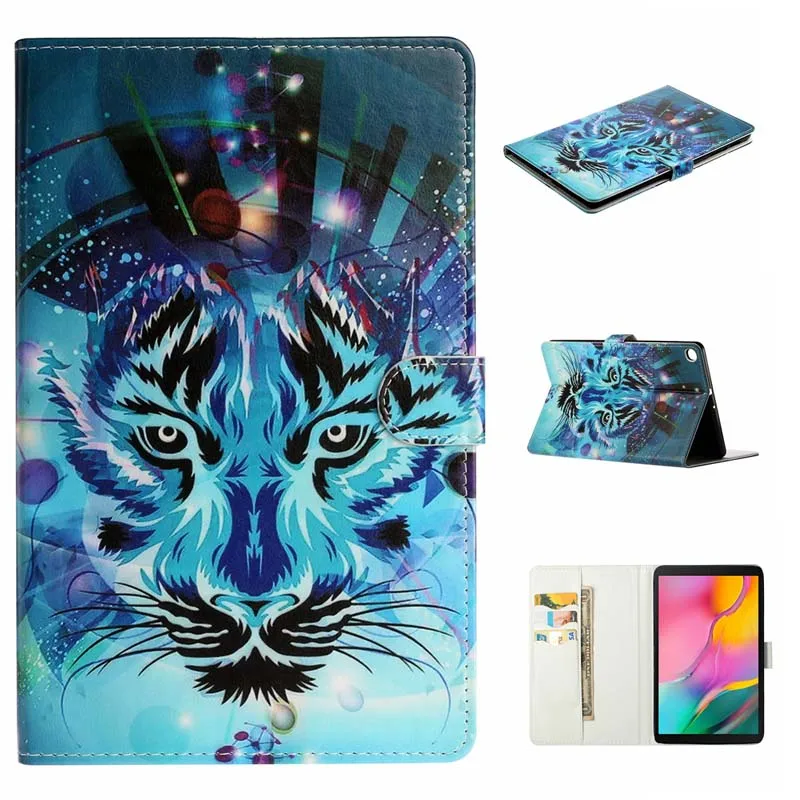 CASE Кожаный чехол для Samsung Galaxy Tab A 10,1 SM-T510 T515 Coque для Galaxy Tab A 10,1 T510 T515 крышка Capa+ пленка+ ручка - Цвет: CASE