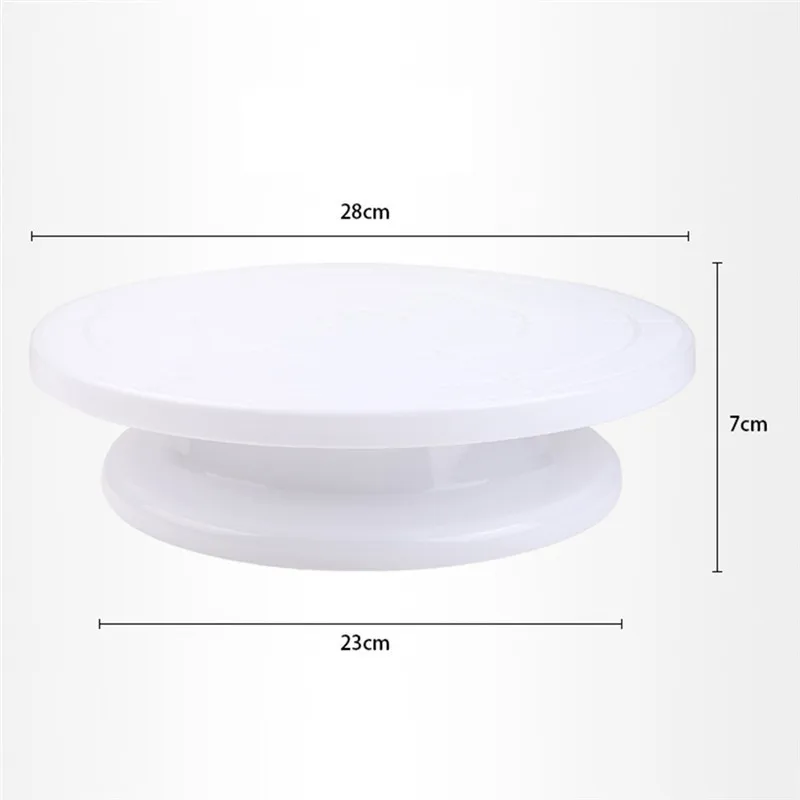 Вращающийся вручную круглый пластиковый вращающийся инструмент для выпечки