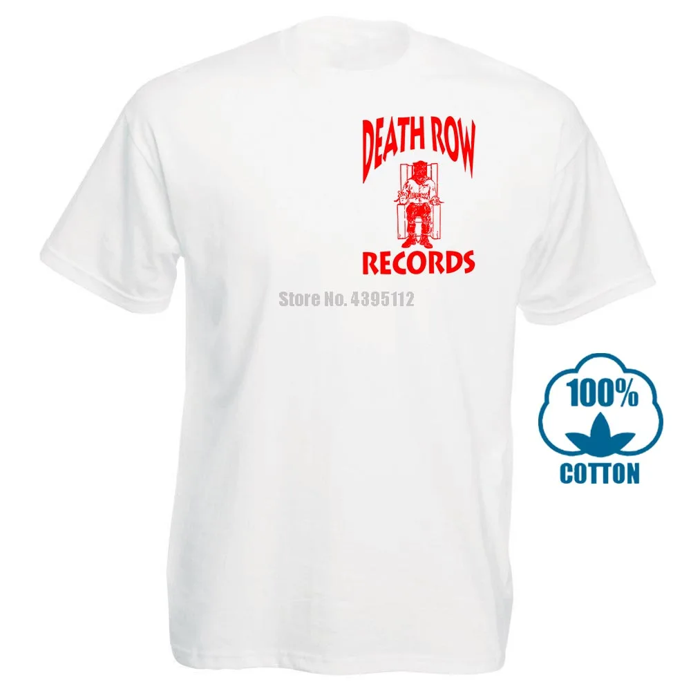 Death Row Records Футболка На Заказ Новинка Sz S 3Xl Белый W красный| |