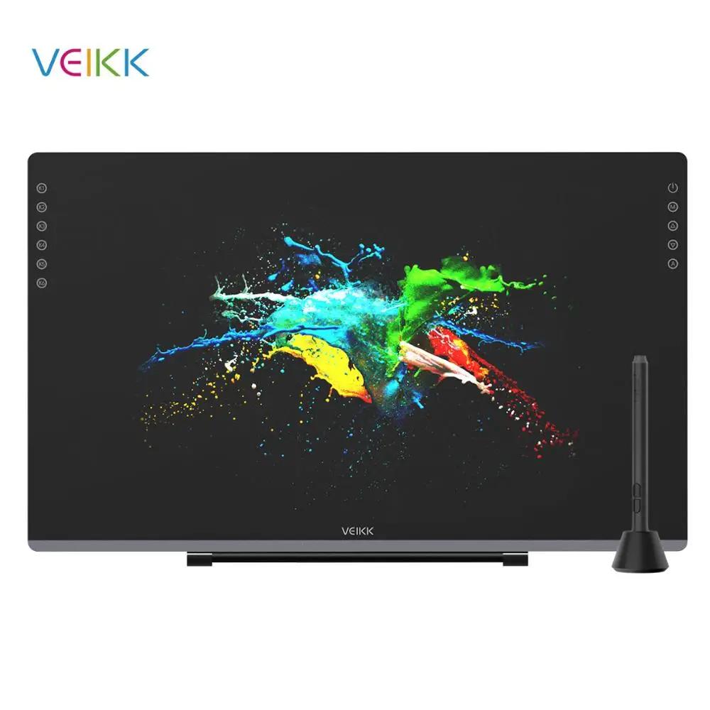 

Графический планшет для рисования VEIKK VK2200, 21,5 дюйма, 92% дюйма, NTSC, ручка-монитор с наклонной поддержкой, без батареи, 8192 нажатие ручки