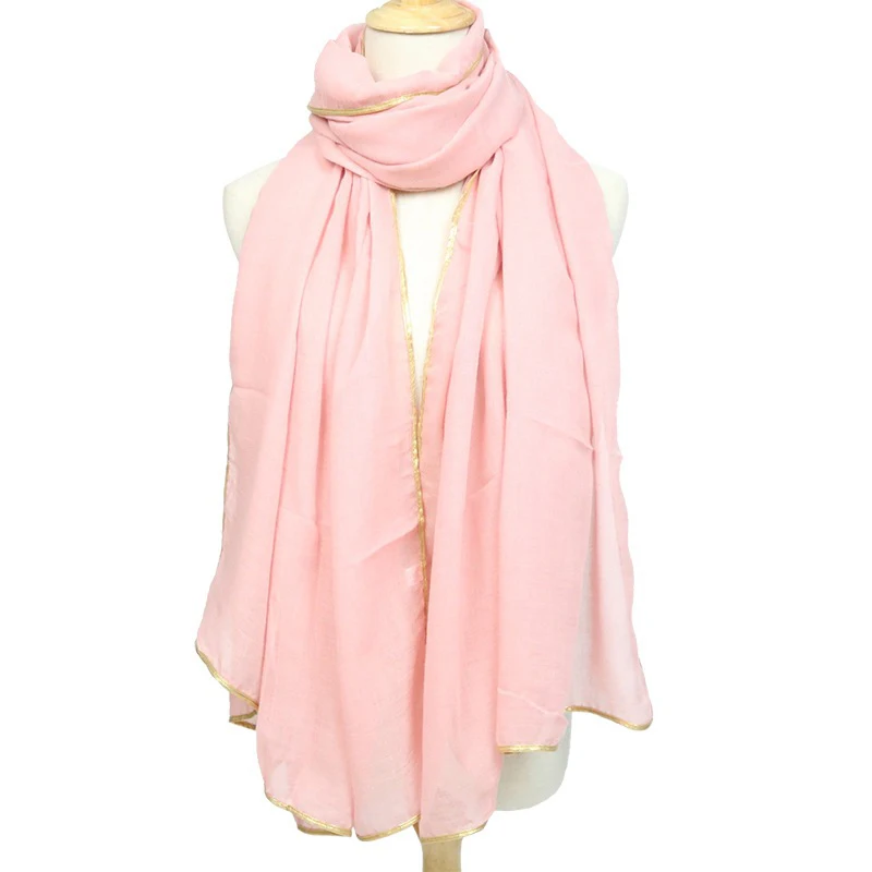 Роскошный брендовый однотонный шарф из Пномпеня женский высококачественный