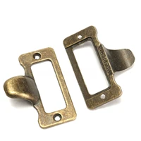 brass label pulls cabinet drawer label tag file name frame pull zinc alloy