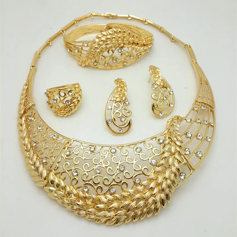 

ZuoDi nigerian wedding jewelry fashion african beads jewelry set dubai gold women jewelry Wholesale customer bride accessories