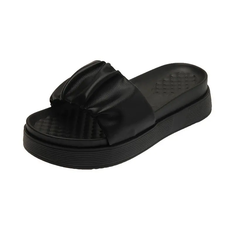 

Women's Platform Slippers Open Toe Flat For Femme Shoes 2021 Summer Beach And Garden Leisure Antil Slip Women Sandalies