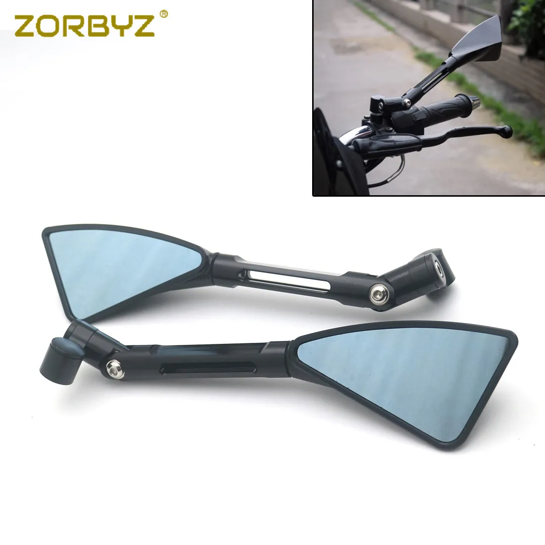 ZORBEEZ CNC алюминиевые универсальные мотоциклетные задние боковые зеркала заднего