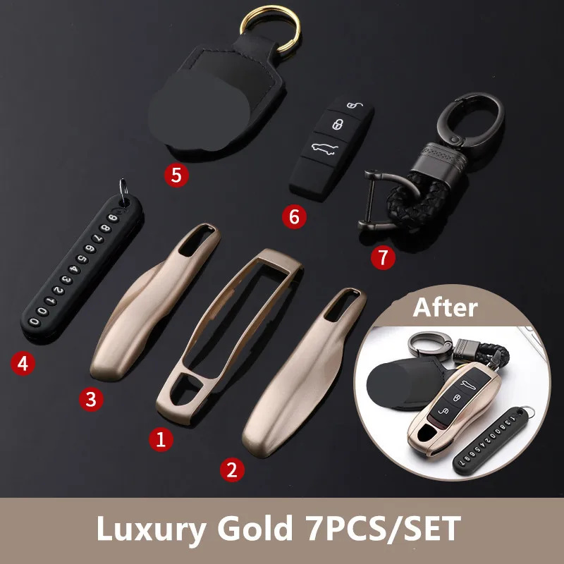 7 шт./компл. чехол для ключа автомобиля с дистанционным управлением Porsche Panamera Carman