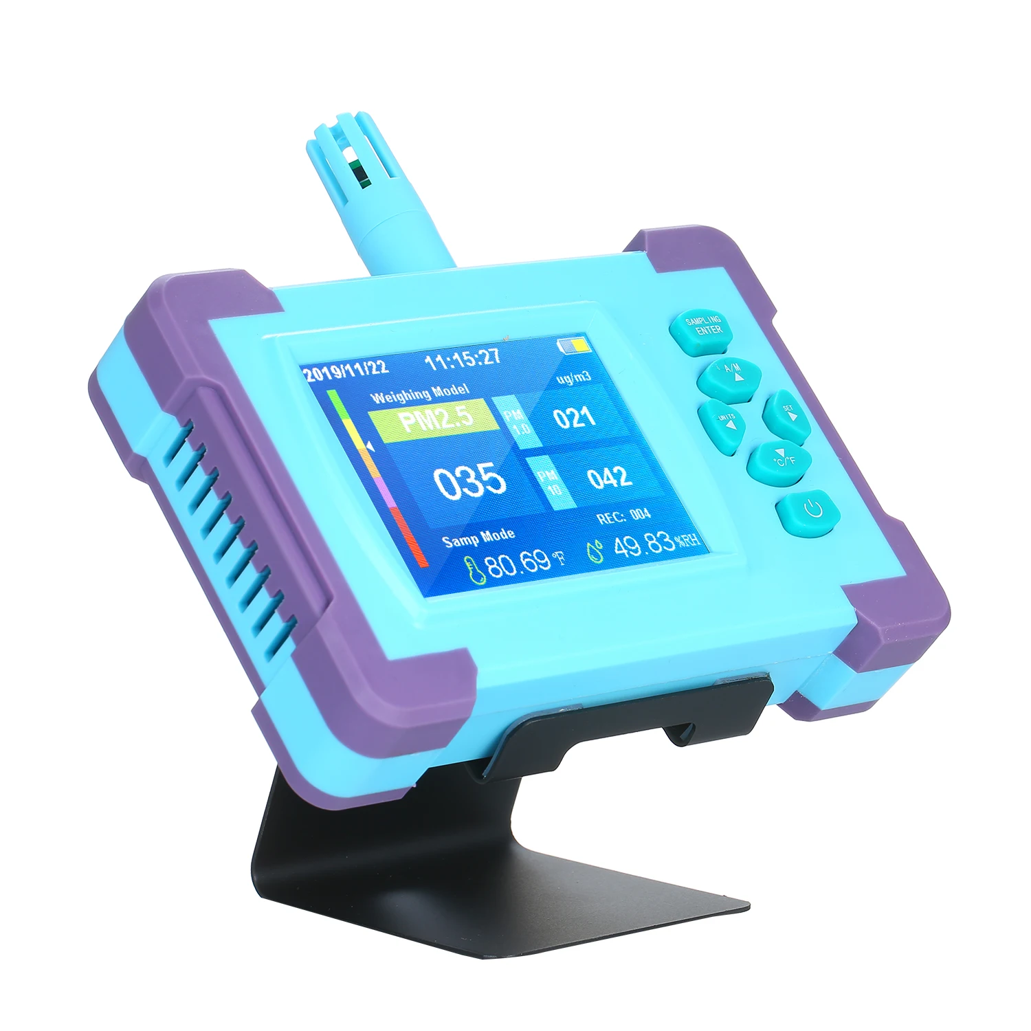 

PM1.0/PM2.5/PM10 Air Quality Monitor Digital Gas Analyzer Rechargeable Battery Portable High-precision Sensor Air Detector