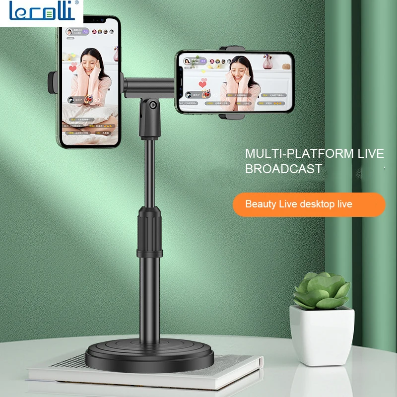 

New Mobile Phone Multi-camera Multifunctional Live Broadcast Stand Desktop Stand Lazy Tablet Telescopic Clip