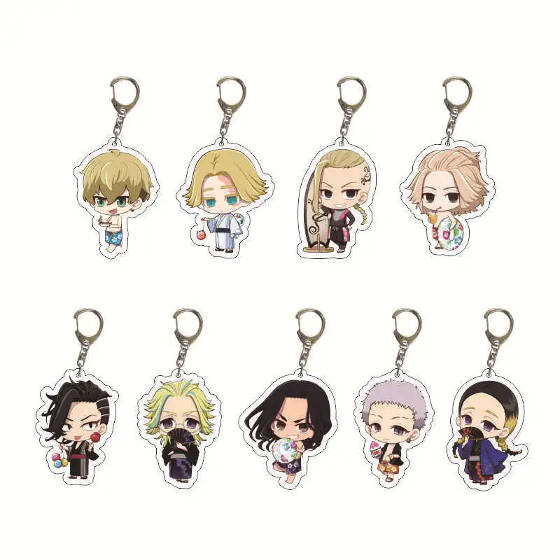 

Anime Tokyo Revengers Tokyo Avengers Cosplay Keychain Manjiro Ken Takemichi Hinata Atsushi Chibi Kawaii Cartoon Christmas Gift